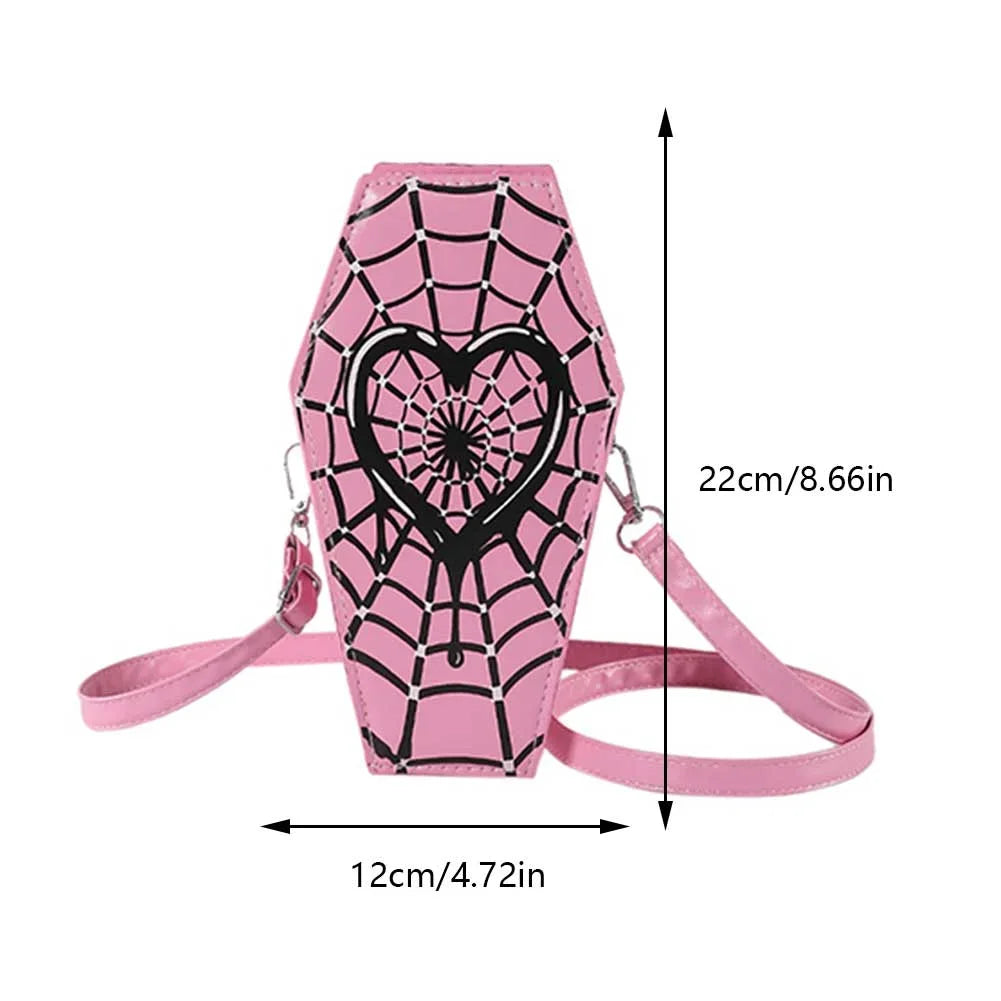 Spider Web Coffin Shoulder Bag