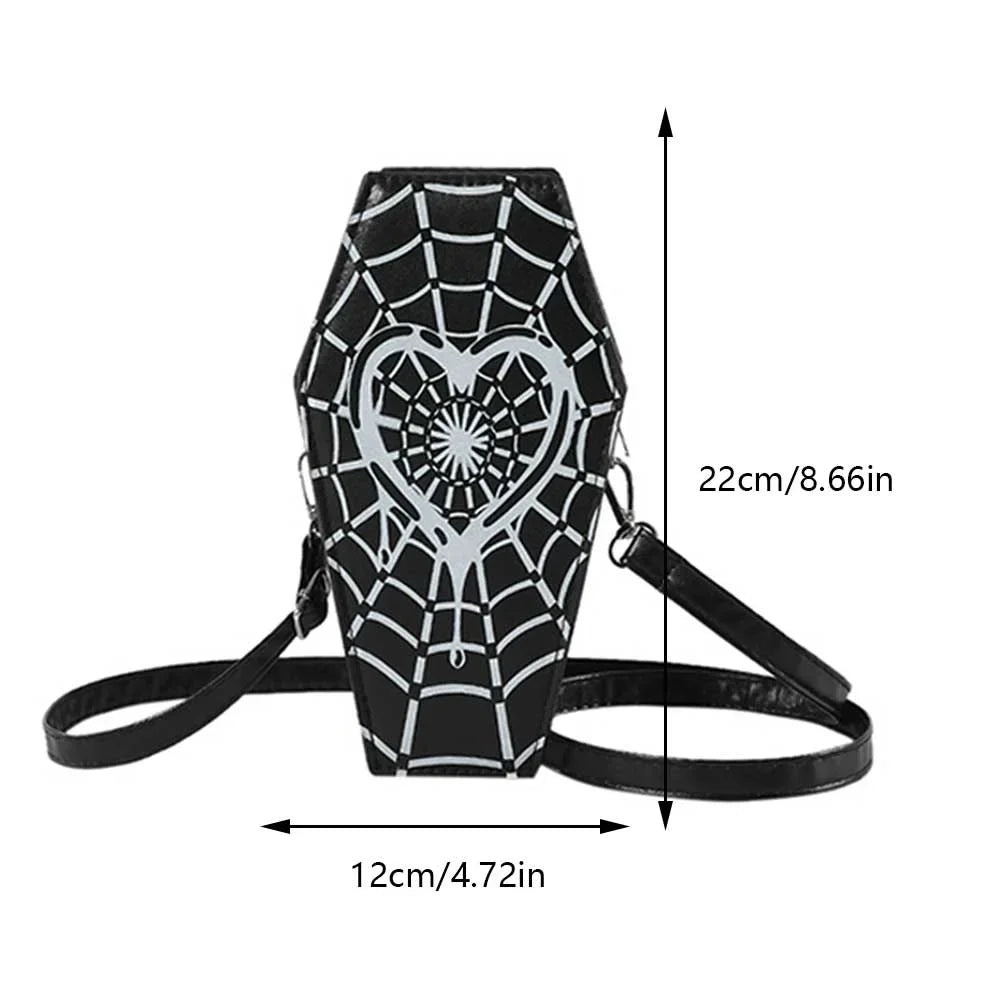 Spider Web Coffin Shoulder Bag