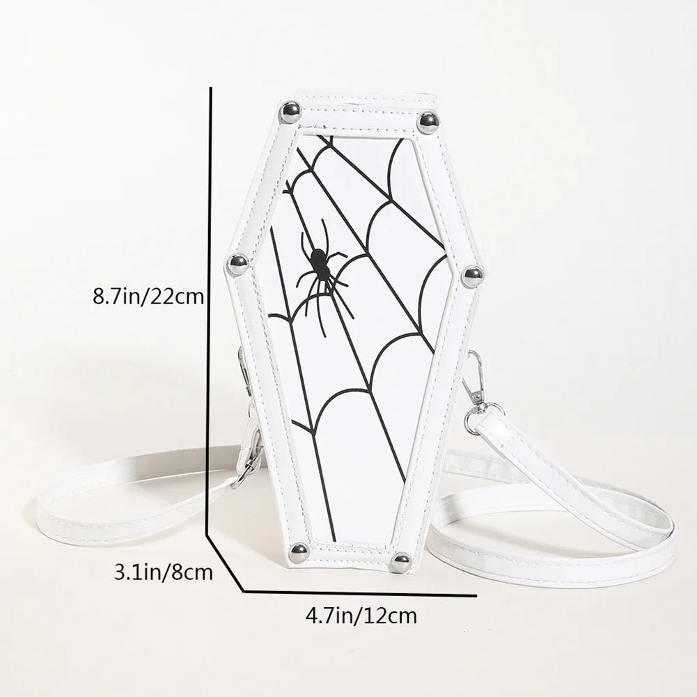 Spider Web Coffin Shoulder Bag