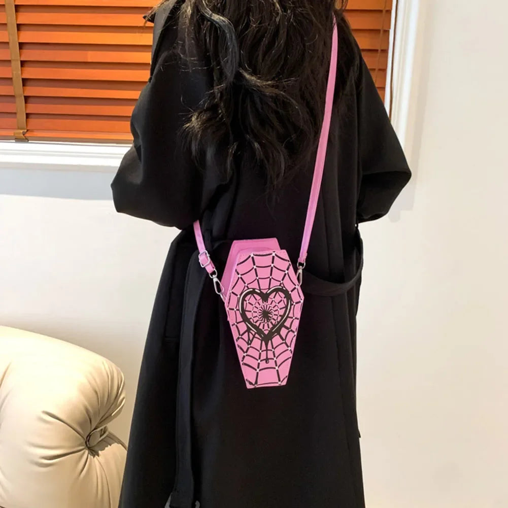 Spider Web Coffin Shoulder Bag