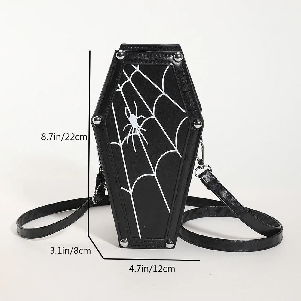 Spider Web Coffin Shoulder Bag